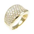 K18YG パヴェ ダイヤモンド リング 1.50CT