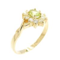 K18YG ペリドット リング