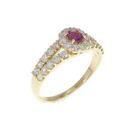 K18YG ルビー リング 0.23CT