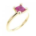 K18YG ルビー リング 0.50CT