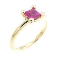 K18YG ルビー リング 0.50CT