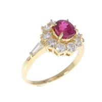 K18YG ルビー リング 0.89CT