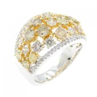 K18YG/K18WG ダイヤモンド リング 3.85CT