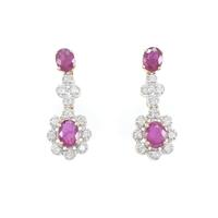 K18YG/K18WG ルビー ピアス 1.03CT