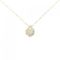 K18YG/PT ダイヤモンド ネックレス 0.30CT