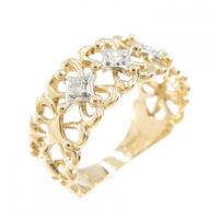 K18YG/PT ダイヤモンド リング 0.041CT