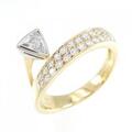 K18YG/PT ダイヤモンド リング 0.415CT