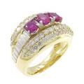 K18YG/PT ルビー リング 1.12CT
