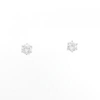 PT ソリティア ダイヤモンド ピアス 0.36CT