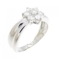 PT フラワー ダイヤモンド リング 0.51CT