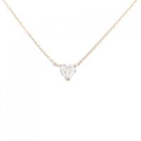 【リメイク】K18PG ダイヤモンドネックレス 0.309CT E SI1 ハートシェイプ