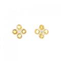 【新品】K18YG シトリン ピアス 0.90CT