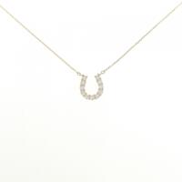 【新品】K18YG ホースシュー ダイヤモンド ネックレス 0.360CT