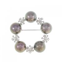 タサキ 黒蝶パール ブローチ