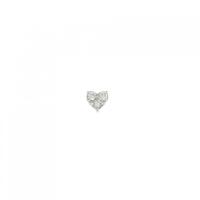 ポンテヴェキオ ハート ダイヤモンド ピアス 0.12CT 片耳