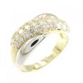 K18YG/PT/K18PG パヴェ ダイヤモンド リング 1.11CT