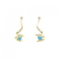 K18YG ターコイズ ピアス