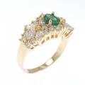 750YG エメラルド リング 0.39CT