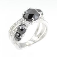 K18WG ダイヤモンド リング 2.37CT