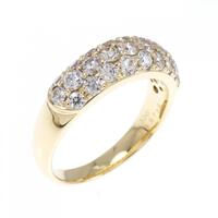 K18YG パヴェ ダイヤモンド リング 1.00CT