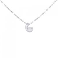 K18WG ダイヤモンド ネックレス 0.10CT
