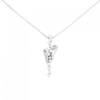 K18WG ダイヤモンド ネックレス 0.34CT