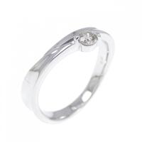 K18WG ダイヤモンド リング 0.10CT