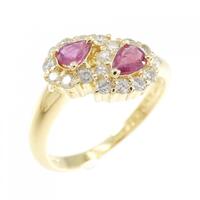 K18YG ルビー リング 0.27CT