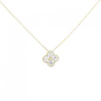 【リメイク】K18YG フラワー ダイヤモンド ネックレス 0.20CT