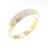 K18YG パヴェ ダイヤモンド リング 0.40CT