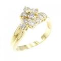K18YG フラワー ダイヤモンド リング 0.50CT