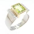 K18YG/K18WG ペリドット リング 1.87CT