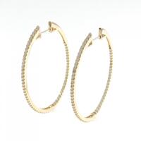 【新品】K18YG ダイヤモンド ピアス 1.60CT