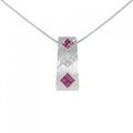 750WG/PT ルビー ネックレス 0.70CT
