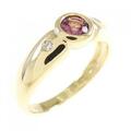 K18YG ガーネット リング 0.28CT