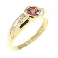 K18YG ガーネット リング 0.28CT