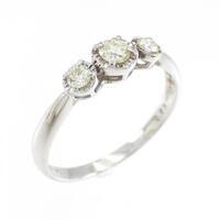 K18WG ダイヤモンド リング 0.25CT