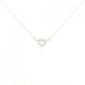 K18WG ハート ダイヤモンド ネックレス 0.12CT