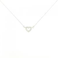 K18WG ハート ダイヤモンド ネックレス 0.12CT