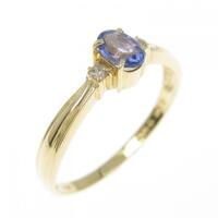 K18YG サファイヤ リング 0.34CT