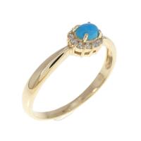 K18YG ターコイズ リング
