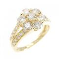K18YG フラワー ダイヤモンド リング 1.00CT