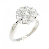 PT フラワー ダイヤモンド リング 1.00CT