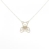 【新品】K18YG ベア ダイヤモンド ネックレス 0.05CT