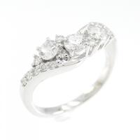 K18WG ダイヤモンド リング 0.414CT