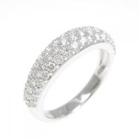 K18WG パヴェ ダイヤモンド リング 0.58CT