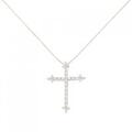 K18YG クロス ダイヤモンド ネックレス 0.50CT