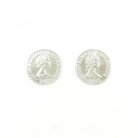 【新品】K18WG コイン ピアス