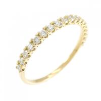 K18YG ハーフエタニティ ダイヤモンド リング 0.30CT