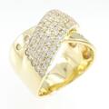 K18YG パヴェ ダイヤモンド リング 1.00CT